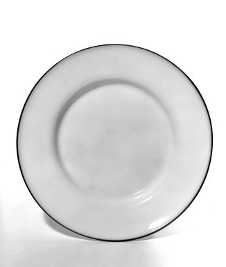  <em>Plate</em>, 19th century (probably). Glass, 8 1/2 in. (21.6 cm). Brooklyn Museum, The C. Helme and Alice B. Strater Collection, Gift of C. Helme Strater, Jr., John B. Strater, and Margaret S. Robinson, 76.34.10. Creative Commons-BY (Photo: Brooklyn Museum, 76.34.10_bw.jpg)