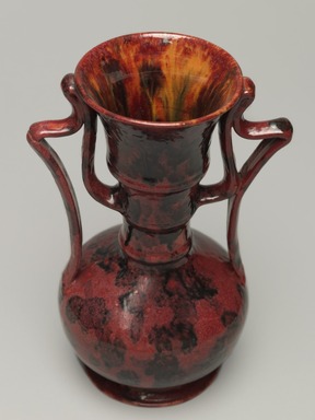 George E. Ohr (American, 1857-1918). <em>Vase</em>, ca. 1900. Glazed earthenware, H: 9 1/4 in. (23.5 cm). Brooklyn Museum, H. Randolph Lever Fund, 76.64. Creative Commons-BY (Photo: Brooklyn Museum, 76.64_detail_PS6.jpg)