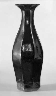 Hamada Shoji (Japanese, 1894-1978). <em>Vase</em>, ca. 1959. Stoneware, 10 5/8 x 4 in. (27 x 10.2 cm). Brooklyn Museum, Gift of Alice Boney, 76.66. Creative Commons-BY (Photo: Brooklyn Museum, 76.66_bw.jpg)