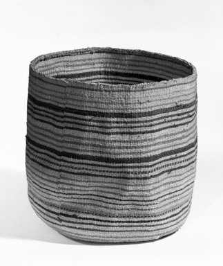 Taita. <em>Twined Work Basket (Kidasi)</em>, 20th century. Sisal, height: 9 in. (23.0 cm). Brooklyn Museum, Gift of Mr. and Mrs. Tessim Zorach, 76.81. Creative Commons-BY (Photo: Brooklyn Museum, 76.81_bw.jpg)