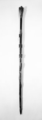 Akan. <em>Black Wooden Staff (Oban Poma)</em>, late 19th or early 20th century. Wood, 53 5/8 in. (136.3 cm). Brooklyn Museum, Gift of Marcia and John Friede, 76.82.4. Creative Commons-BY (Photo: Brooklyn Museum, 76.82.4_bw.jpg)