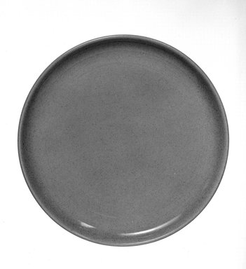 Russel Wright (American, 1904-1976). <em>Plate</em>, designed 1937-manufactued in 1938. Glazed earthenware, 10 in. (25.4 cm). Brooklyn Museum, Gift of Russel Wright, 76.99.20. Creative Commons-BY (Photo: Brooklyn Museum, 76.99.20_bw.jpg)