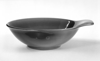 Russel Wright (American, 1904-1976). <em>Bowl</em>, designed 1937-ca. 1938. Glazed earthenware, 2 x 5 7/8 in. (5.1 x 14.9 cm). Brooklyn Museum, Gift of Russel Wright, 76.99.27. Creative Commons-BY (Photo: Brooklyn Museum, 76.99.27_bw.jpg)