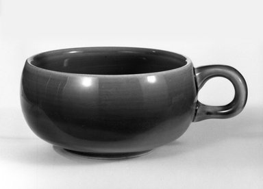 Russel Wright (American, 1904-1976). <em>Cup</em>, designed 1937-ca. 1938. Earthenware, 2 x 3 3/4 in. (5.1 x 9.5 cm). Brooklyn Museum, Gift of Russel Wright, 76.99.30. Creative Commons-BY (Photo: Brooklyn Museum, 76.99.30_bw.jpg)