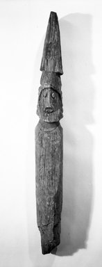 Konso. <em>Funerary Figure</em>. Wood Brooklyn Museum, Gift of the Edwards-Britt Collection, 77.174. Creative Commons-BY (Photo: Brooklyn Museum, 77.174_front_bw.jpg)