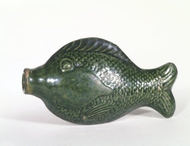 American. <em>Bottle</em>, 19th century. Earthenware, 4 1/2 x 2 1/2 in. (11.4 x 6.4 cm). Brooklyn Museum, Purchased with funds dgiven by Christine V. Ness, H. Randolph Lever Fund, Alfred T. and Caroline S. Zoebisch Fund, and other funds, 77.191.8. Creative Commons-BY (Photo: Brooklyn Museum, 77.191.8_transp2643.jpg)