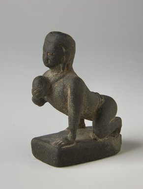  <em>Gopala (Baby Krishna)</em>, 6th-7th century. Stone, 3 5/16 × 1 3/8 × 2 5/8 in. (8.4 × 3.5 × 6.7 cm). Brooklyn Museum, Gift of Mr. and Mrs. John Kossak, 77.203. Creative Commons-BY (Photo: Brooklyn Museum, 77.203_PS11.jpg)