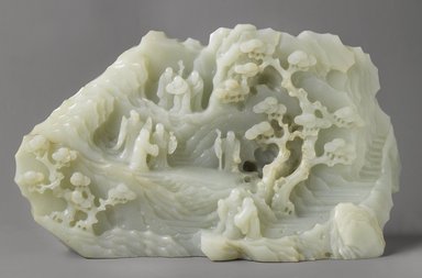  <em>Jade "Mountain,"</em> 18th century. Nephrite, carved wood, without stand: 7 3/8 x 5 x 13 1/4 in. (18.7 x 12.7 x 33.7 cm). Brooklyn Museum, Anonymous gift, 77.204.1. Creative Commons-BY (Photo: Brooklyn Museum, 77.204.1_front_PS4.jpg)