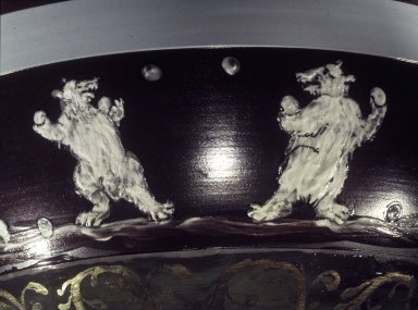Rookwood Pottery Company (1880-1967). <em>Punch Bowl</em>, 1883. Glazed and painted earthenware, 7 1/2 x 6 3/8 in. (19.1 x 16.2 cm). Brooklyn Museum, Gift of Allison C. Paulsen in memory of Arthur W. Clement, 77.45.5. Creative Commons-BY (Photo: Brooklyn Museum, 77.45.5.jpg)
