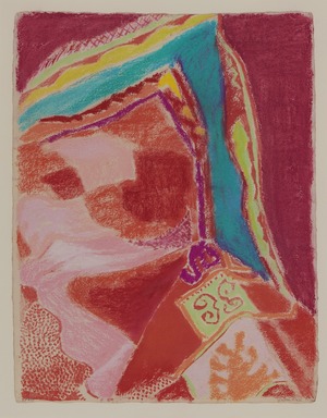 Susan Crile (American, born 1942). <em>Untitled</em>, 1973. Hand colored lithograph, 35 1/2 × 45 1/2 in. (90.2 × 115.6 cm). Brooklyn Museum, Gift of Jules Feiffer, 77.65. © artist or artist's estate (Photo: Brooklyn Museum, 77.65_PS20.jpg)