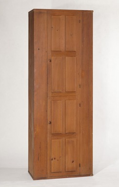 Shaker Community. <em>Cupboard</em>, 1830-1870. Stained pine, 83 1/2 x 30 x 15 3/4 in. (212.1 x 76.2 x 40 cm). Brooklyn Museum, Gift of Mrs. Oscar Bernstien, 77.84.1. Creative Commons-BY (Photo: Brooklyn Museum, 77.84.1_SL1.jpg)