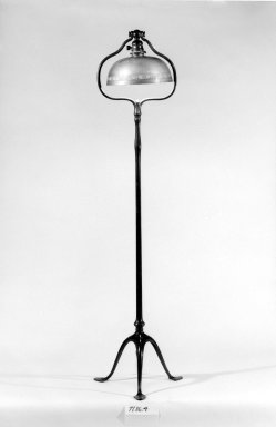 Louis Comfort Tiffany (American, 1848-1933). <em>Lamp</em>, ca. 1905-1938. Bronze, Lamp: 55 in. (139.7 cm). Brooklyn Museum, Bequest of Carl Otto von Kienbusch, 77.86.4. Creative Commons-BY (Photo: Brooklyn Museum, 77.86.4_bw.jpg)