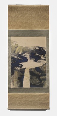 Liu Kuo-Sung (Chinese, born 1932). <em>Abstract Landscape</em>, 1967. Hanging scroll, painting and collage, ink and color on paper, 73 1/2 x 27 1/2 in. (186.7 x 69.9 cm). Brooklyn Museum, Gift of Mrs. Leo Wolman, 77.94. © artist or artist's estate (Photo: Brooklyn Museum, 77.94_PS11.jpg)