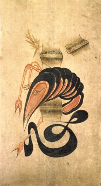  <em>The Character "Chung" from the Munjado</em>, last half of 19th century. Ink and light color on paper, 30 1/4 x 16 1/2 in.  (76.8 x 41.9 cm). Brooklyn Museum, Gift of Mr. and Mrs. Arthur Wiesenberger, 77.97.4 (Photo: Brooklyn Museum, 77.97.4_reference_SL1.jpg)