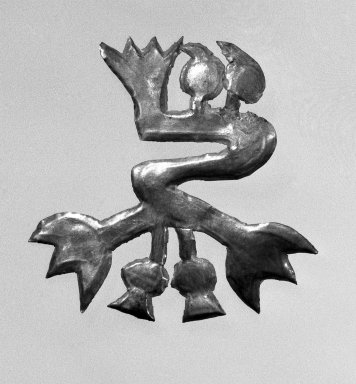 Chancay. <em>One of Collection of 18 Pieces of Silverwork</em>. Silver Brooklyn Museum, Gift of Mr. and Mrs. Paul B. Taylor, 78.118.20. Creative Commons-BY (Photo: Brooklyn Museum, 78.118.20_bw.jpg)