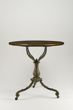 American. <em>Table</em>, ca. 1840–1855. Cast iron, wood, and painted decoration, 28 3/8 x 28 3/8 x 28 3/8 in. (72.1 x 72.1 x 72.1 cm). Brooklyn Museum, H. Randolph Lever Fund, 78.131. Creative Commons-BY (Photo: Brooklyn Museum, 78.131_overall_PS20.jpg)
