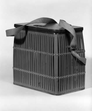 <em>Creel</em>, ca. 1930. Bamboo, brass, wood, lid: 7/16 x 5 9/16 x 9 5/16 in. (1.1 x 14.2 x 23.6 cm). Brooklyn Museum, Gift of Mr. and Mrs. Harry Kahn, 78.143.1. Creative Commons-BY (Photo: Brooklyn Museum, 78.143.1_bw.jpg)