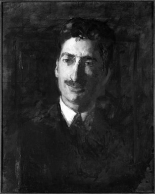 Susan Macdowell Eakins (American, 1851-1938). <em>Portrait of Leroy Ireland</em>, 1910. Oil on canvas, 21 1/16 x 16 15/16 in. (53.5 x 43 cm). Brooklyn Museum, Gift of Alfred T. Morris, Sr., 78.212 (Photo: Brooklyn Museum, 78.212_bw.jpg)