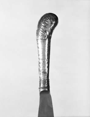 Attributed to Daniel Bloom Coen. <em>Knife</em>, ca. 1800. Silver and steel, 8 in. (20.3 cm). Brooklyn Museum, Gift of Mr. and Mrs. Joseph Hennage, 78.77.1. Creative Commons-BY (Photo: Brooklyn Museum, 78.77.1_mark_bw.jpg)