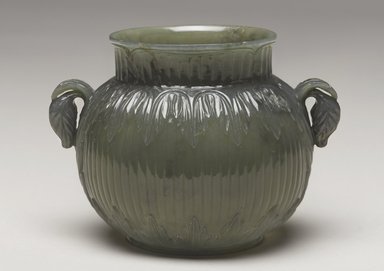 Unknown Mughal Artist. <em>Jade Cup with Chinese Inscription</em>, mid 17th century. Carved Jade, at base: 3 1/4 x 2 1/8 in. (8.3 x 5.4 cm). Brooklyn Museum, Gift of Mr. and Mrs. Alastair B. Martin, the Guennol Collection, 78.7. Creative Commons-BY (Photo: Brooklyn Museum, 78.7_PS9.jpg)