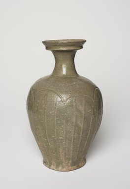  <em>Bottle</em>, late 11th century. Porcelaneous stoneware with celadon glaze, overall (Height): 5 9/16 x 9 5/16 in. (14.1 x 23.6 cm). Brooklyn Museum, Gift of Jean Alexander, 79.246.3. Creative Commons-BY (Photo: , 79.246.3_PS11.jpg)