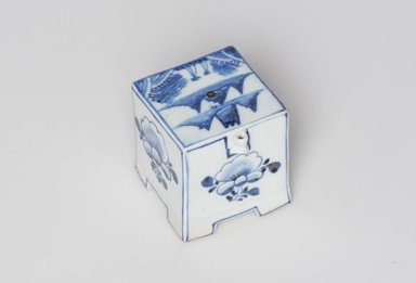  <em>Water Dropper</em>, 19th century. Porcelain with cobalt blue underglaze decoration, 2 3/4 x 2 1/2in. (7 x 6.4cm). Brooklyn Museum, Gift of Dr. John P. Lyden, 79.273.2. Creative Commons-BY (Photo: , 79.273.2_top_PS11.jpg)