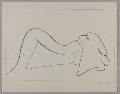 Mary Frank (American, born 1933). <em>Woman Figure</em>, 1963. Lithograph, Sheet: 9 15/16 x 12 5/8 in. (25.2 x 32.1 cm). Brooklyn Museum, Anonymous gift, 80.209.24. © artist or artist's estate (Photo: Brooklyn Museum, 80.209.24_PS20.jpg)