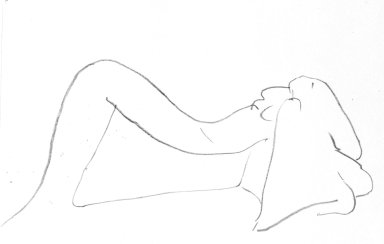 Mary Frank (American, born 1933). <em>Woman Figure</em>, 1963. Lithograph, Sheet: 9 15/16 x 12 5/8 in. (25.2 x 32.1 cm). Brooklyn Museum, Anonymous gift, 80.209.24. © artist or artist's estate (Photo: Brooklyn Museum, 80.209.24_bw.jpg)