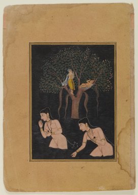  <em>Gopis Bathing (Miniature Painting)</em>, ca. 1610. Opaque watercolors and gold on paper, 5 3/4 x 4 1/8 in. (14.6 x 10.4 cm). Brooklyn Museum, Gift of Jeffrey Paley, 80.277.6 (Photo: Brooklyn Museum, 80.277.6_IMLS_PS4.jpg)