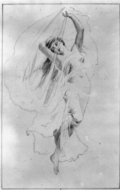 Benjamin Osro Eggleston (American, 1867-1937). <em>Morning Lights</em>, n.d. Graphite on paper, sheet: 15 1/16 x 6 5/16 in. (38.3 x 16 cm). Brooklyn Museum, Gift of Mr. and Mrs. Stuart Feld, 80.292.1 (Photo: Brooklyn Museum, 80.292.1_bw.jpg)