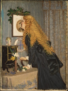 William John Hennessy (American, 1839-1917). <em>Mon Brave</em>, 1870. Oil on board, 11 15/16 x 8 15/16 in. (30.4 x 22.7 cm). Brooklyn Museum, Purchased with funds given by the Rembrandt Club, 80.45 (Photo: Brooklyn Museum, 80.45_SL3.jpg)