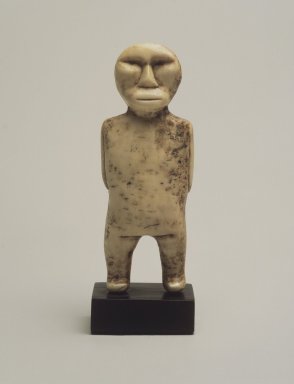 Alaska Native. <em>Figure</em>, 19th century. Ivory, 4 1/8 x 1 1/2 x 1 1/8 in. (10.5 x 3.8 x 2.8 cm). Brooklyn Museum, Gift of Cynthia Hazen Polsky, 80.98.1. Creative Commons-BY (Photo: Brooklyn Museum, 80.98.1.jpg)