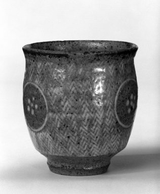 Shimaoka Tatsuzo (Japanese, 1919-2007). <em>Shimaoka Tatsuzo, Cup for Green Tea</em>, ca. 1960. Stoneware
, 3 3/4 x 3 3/8 in. (9.5 x 8.6 cm). Brooklyn Museum, Gift of Charles A. Brandon, 81.116.2. Creative Commons-BY (Photo: Brooklyn Museum, 81.116.2_bw.jpg)