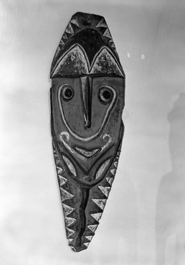 Warasei. <em>Mindja Carving</em>, early 20th century. Wood, pigment, 53 x 17 1/4 x 2 1/2 in. (134.6 x 43.8 x 6.4 cm). Brooklyn Museum, Gift of Mrs. Melville W. Hall, 81.164.7. Creative Commons-BY (Photo: Brooklyn Museum, 81.164.7_bw.jpg)