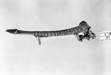 Tusian. <em>Figure of a Leopard</em>. Copper alloy, 5 1/4 in. (13.3 cm). Brooklyn Museum, Gift of Mr. and Mrs. Arnold Syrop, 81.168.2. Creative Commons-BY (Photo: Brooklyn Museum, 81.168.2_bw.jpg)