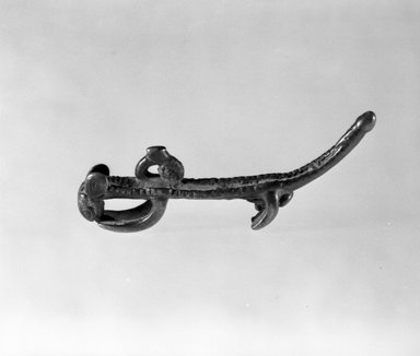  <em>Pendant in the Form of a Leopard</em>, early 20th century. Copper alloy, L: 3 1/2 in. (8.9 cm). Brooklyn Museum, Gift of Mr. and Mrs. Arnold Syrop, 81.168.3. Creative Commons-BY (Photo: Brooklyn Museum, 81.168.3_bw.jpg)