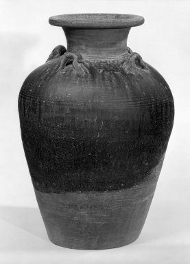  <em>Storage Jar</em>, 13th-14th century. Stoneware, 20 1/4 x 13 1/2 in. (51.4 x 34.3 cm). Brooklyn Museum, Gift of Henry Fischer, 81.282.11. Creative Commons-BY (Photo: Brooklyn Museum, 81.282.11_bw.jpg)