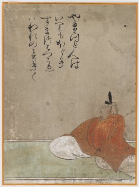  <em>One of the Sanjurokkasen, Album Leaf Painting</em>, 17th century. Album leaf, ink and color on paper, 12 x 9 in. (30.5 x 22.9 cm). Brooklyn Museum, Gift of Dr. Fred S. Hurst, 81.287.10 (Photo: Brooklyn Museum, 81.287.10_IMLS_PS4.jpg)