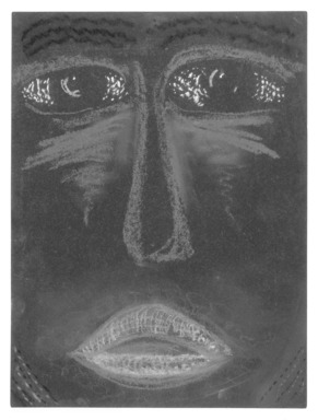 Consuelo Kanaga (American, 1894-1978). <em>[Untitled] (Face)</em>. Pastel on paper, 11 1/2 x 8 3/4 in. (29.2 x 22.2 cm). Brooklyn Museum, Gift of Wallace B. Putnam, 81.318.12 (Photo: Brooklyn Museum, 81.318.12_bw.jpg)