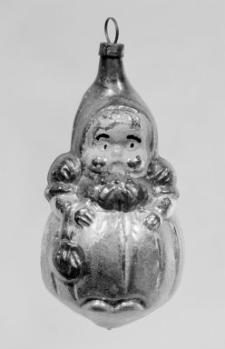 American. <em>Christmas Tree Ornament</em>, 19th century. Glass, 3 3/4 x 2 x 2 in. (9.5 x 5.1 x 5.1 cm). Brooklyn Museum, Gift of Fred Tannery, 82.112.2. Creative Commons-BY (Photo: Brooklyn Museum, 82.112.2_bw.jpg)