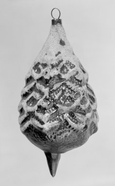 American. <em>Christmas Tree Ornament</em>, 19th century. Glass, 4 3/4 x 2 1/2 x 2 1/2 in. (12.1 x 6.4 x 6.4 cm). Brooklyn Museum, Gift of Fred Tannery, 82.112.3. Creative Commons-BY (Photo: Brooklyn Museum, 82.112.3_bw.jpg)