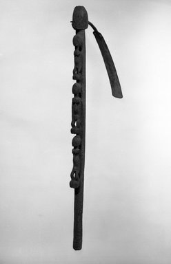 Dogon. <em>Adze</em>, late 19th or early 20th century. Wood, iron, 24 3/4 x 1 3/4 x 7 1/2 in. (62.8 x 4.5 x 19.0 cm). Brooklyn Museum, Gift of Dr. and Mrs. Abbott A. Lippman, 82.158.1. Creative Commons-BY (Photo: Brooklyn Museum, 82.158.1_bw.jpg)