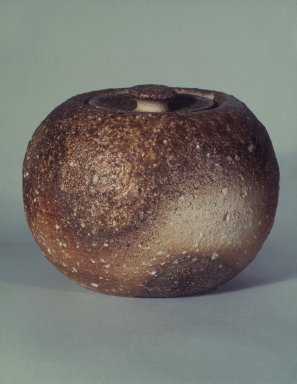 Otani Shiro (Japanese, born 1936). <em>Fresh-water Jar</em>, ca. 1979. Stoneware, Shigaraki ware, 6 3/8 x 9 1/4 in. (16.2 x 23.5 cm). Brooklyn Museum, Gift of Robert S. Anderson, 82.171.10. Creative Commons-BY (Photo: Brooklyn Museum, 82.171.10.jpg)