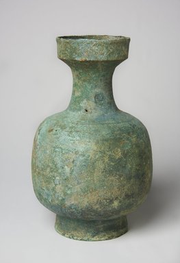  <em>Bottle</em>, 12th-13th century. Bronze, Height: 9 1/4 in. (23.5 cm). Brooklyn Museum, Gift of Robert S. Anderson, 82.171.1. Creative Commons-BY (Photo: Brooklyn Museum, 82.171.1_PS11.jpg)