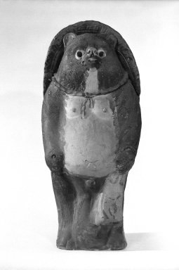  <em>Tanuki (Badger)</em>, ca. 1950. Stoneware, Shigaraki ware, Image: 22 1/2 x 10 in. (57.2 x 25.4 cm). Brooklyn Museum, Gift of John M. Lyden, 82.184.11. Creative Commons-BY (Photo: Brooklyn Museum, 82.184.11_bw.jpg)