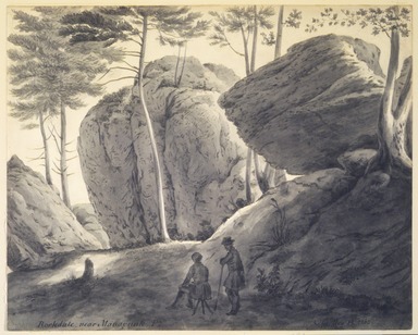 August Kollner (American, 1813-1907). <em>Rockdale, Near Manayunk, PA</em>, 1865. Watercolor, graphite, and black ink on cream, moderately thick, smooth-textured wove paper, 10 7/16 x 13 in. (26.5 x 33 cm). Brooklyn Museum, Gift of Mr. and Mrs. Leonard L. Milberg, 82.193.2 (Photo: Brooklyn Museum, 82.193.2_transp2751.jpg)
