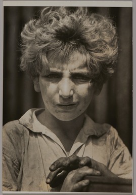 Consuelo Kanaga (American, 1894-1978). <em>Poor Boy, New York</em>, 1928. Gelatin silver print, frame: 20 1/16 × 15 1/16 × 1 1/2 in. (51 × 38.3 × 3.8 cm). Brooklyn Museum, Gift of Wallace B. Putnam from the Estate of Consuelo Kanaga, 82.65.171 (Photo: Brooklyn Museum, 82.65.171_PS20.jpg)