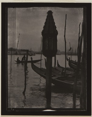 Consuelo Kanaga (American, 1894-1978). <em>[Negative] (Gondola Lamp, Venice)</em>, 1927. Negative, negative: 3 1/8 × 1 1/16 in. (7.9 × 2.7 cm). Brooklyn Museum, Gift of Wallace B. Putnam from the Estate of Consuelo Kanaga, 82.65.2145 (Photo: Brooklyn Museum, 82.65.2145_PS20.jpg)