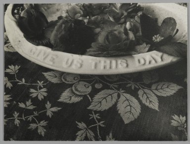 Consuelo Kanaga (American, 1894-1978). <em>[Untitled] (Flowers in a Bowl)</em>. Gelatin silver photograph, 4 3/4 x 3 1/2 in. (12.1 x 8.9 cm). Brooklyn Museum, Gift of Wallace B. Putnam from the Estate of Consuelo Kanaga, 82.65.240 (Photo: Brooklyn Museum, 82.65.240_PS2.jpg)