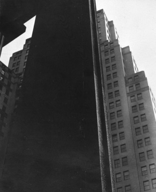 Consuelo Kanaga (American, 1894-1978). <em>[Untitled] (New York from Building Series)</em>, 1930s or 1940s. Gelatin silver print, Image: 3 5/8 x 3 in. (9.2 x 7.6 cm). Brooklyn Museum, Gift of Wallace B. Putnam from the Estate of Consuelo Kanaga, 82.65.245 (Photo: Brooklyn Museum, 82.65.245_bw_IMLS.jpg)